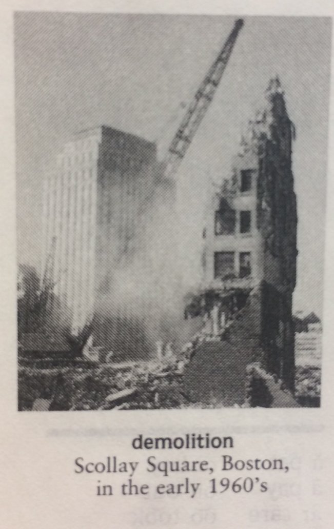 Demolition pictured in New
              Heritage Dictionary