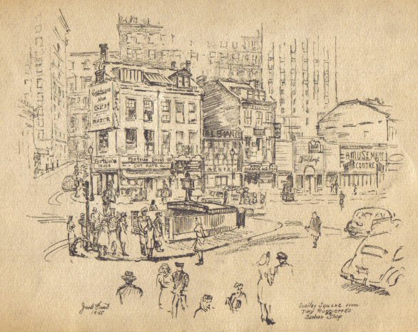 Sketch by Jack Frost of
                Tremont Row